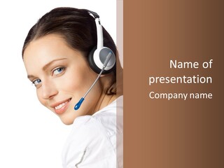 Headphones Business Cutout PowerPoint Template