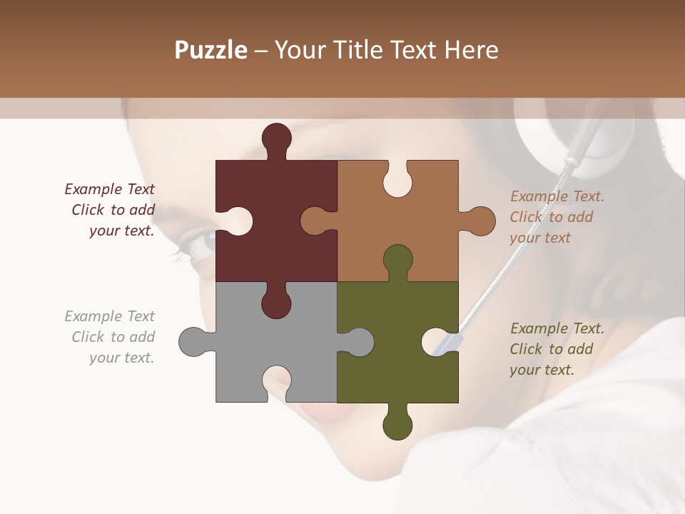 Headphones Business Cutout PowerPoint Template