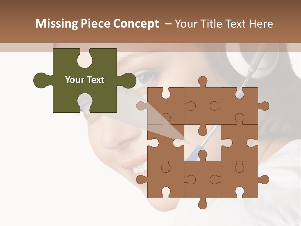 Headphones Business Cutout PowerPoint Template