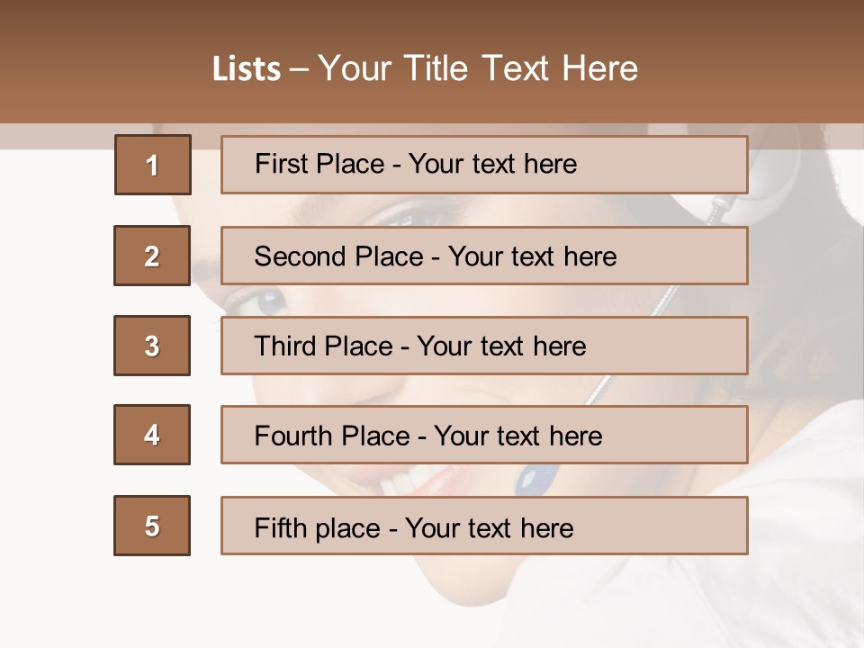Headphones Business Cutout PowerPoint Template