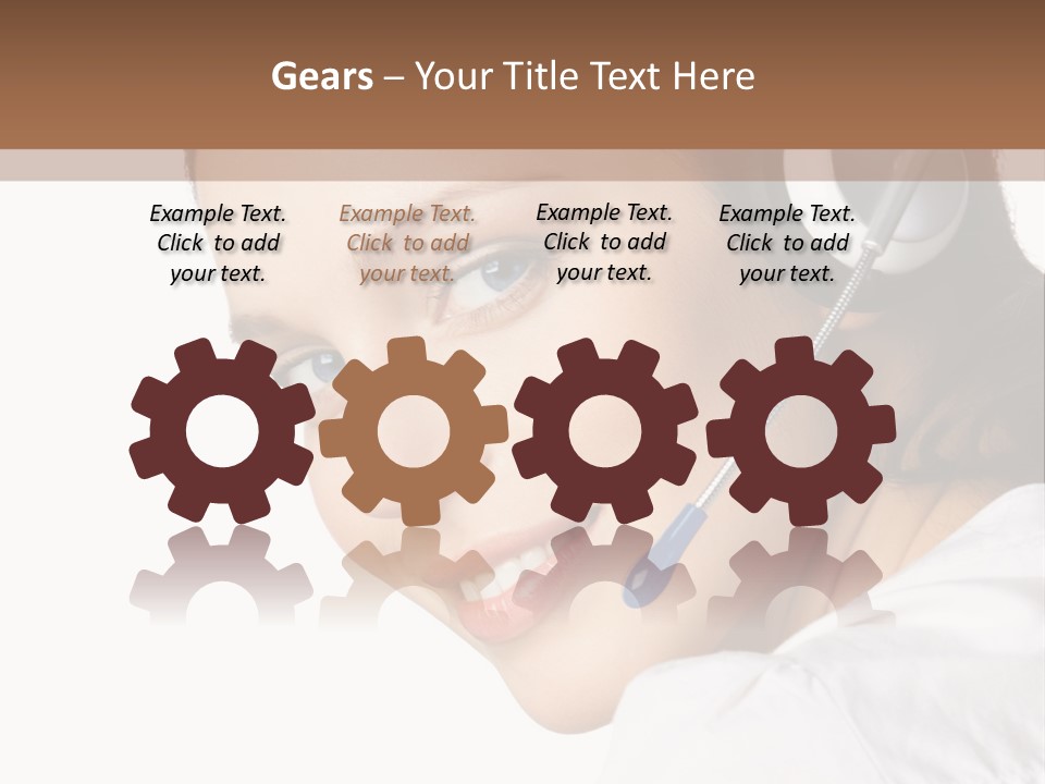 Headphones Business Cutout PowerPoint Template