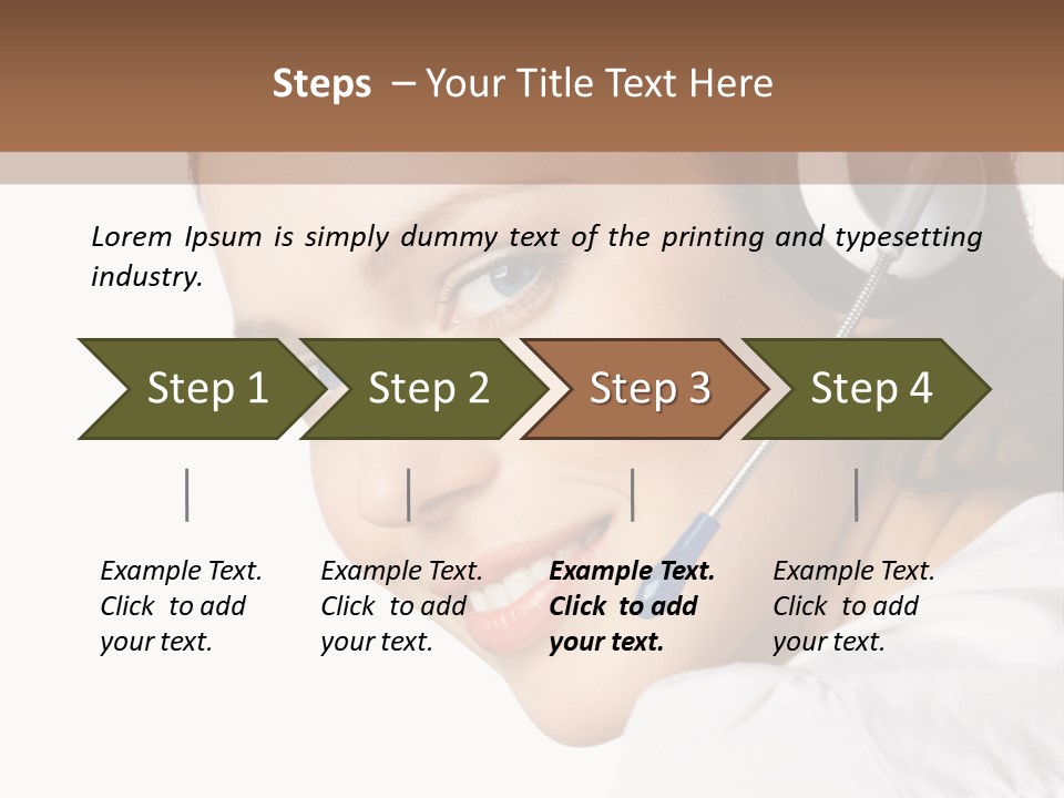 Headphones Business Cutout PowerPoint Template