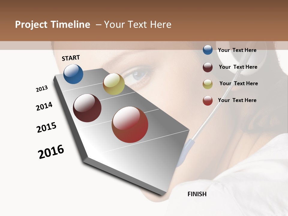 Headphones Business Cutout PowerPoint Template