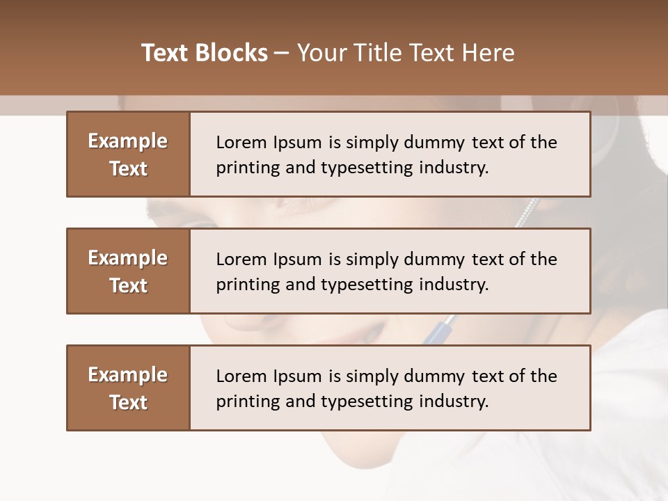 Headphones Business Cutout PowerPoint Template