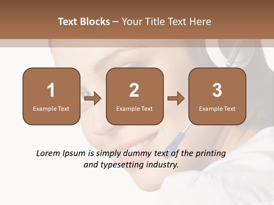 Headphones Business Cutout PowerPoint Template