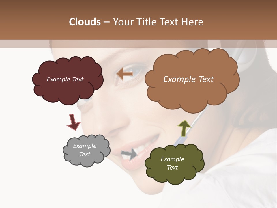 Headphones Business Cutout PowerPoint Template