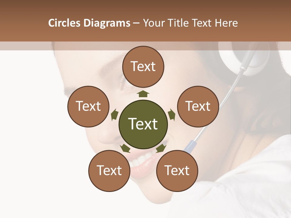 Headphones Business Cutout PowerPoint Template