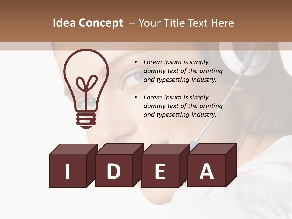 Headphones Business Cutout PowerPoint Template