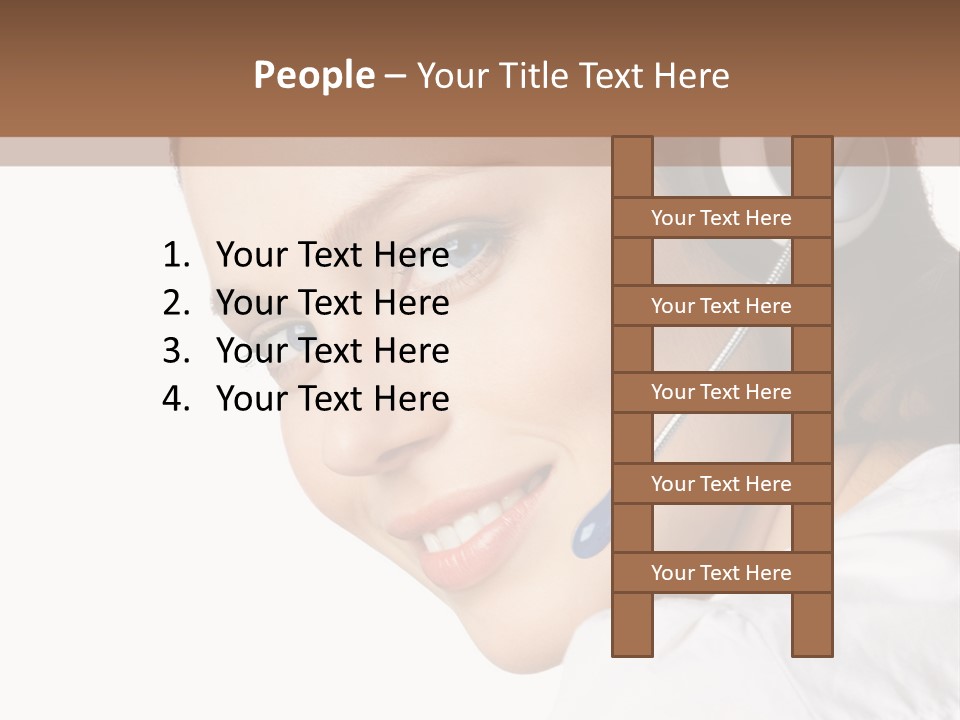 Headphones Business Cutout PowerPoint Template