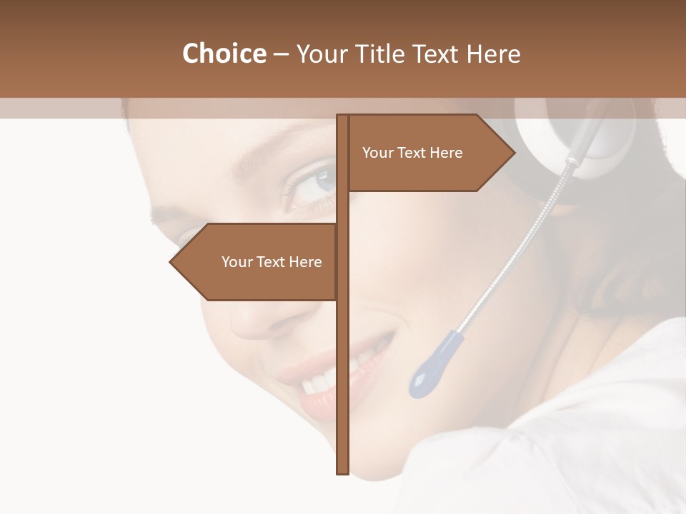 Headphones Business Cutout PowerPoint Template