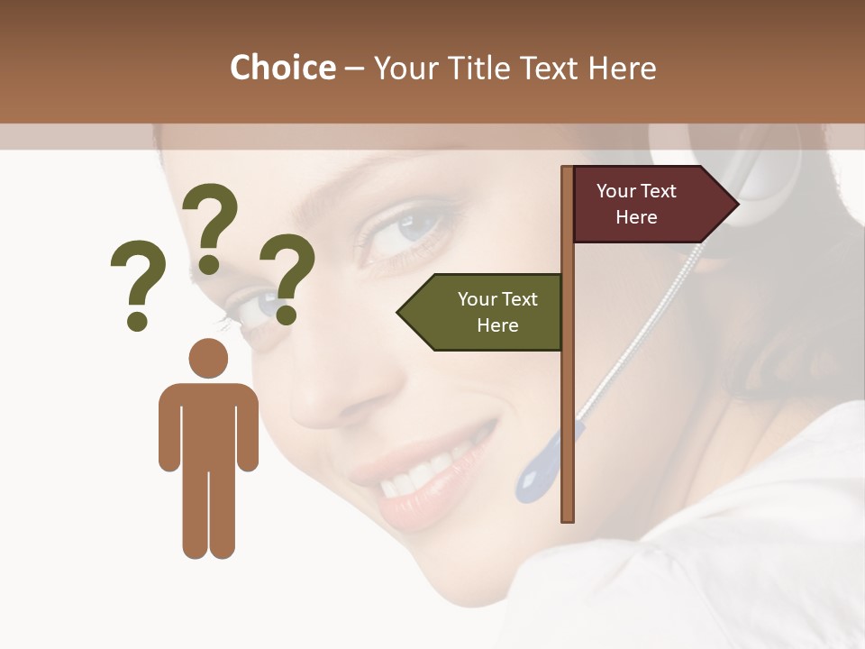 Headphones Business Cutout PowerPoint Template