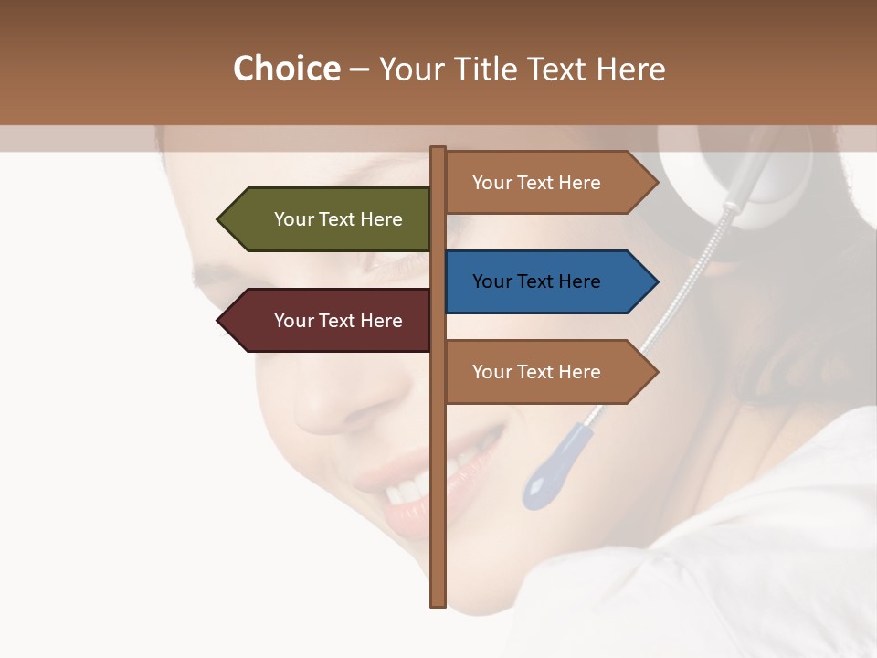 Headphones Business Cutout PowerPoint Template