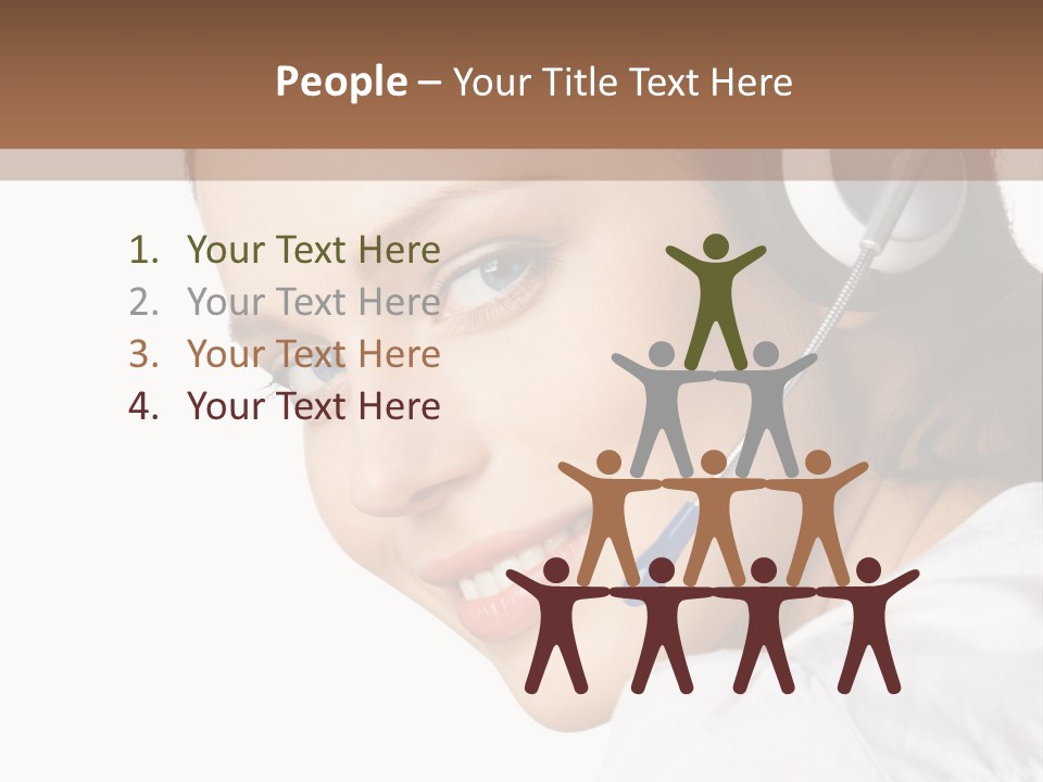 Headphones Business Cutout PowerPoint Template