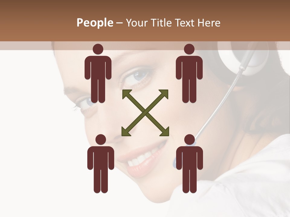 Headphones Business Cutout PowerPoint Template