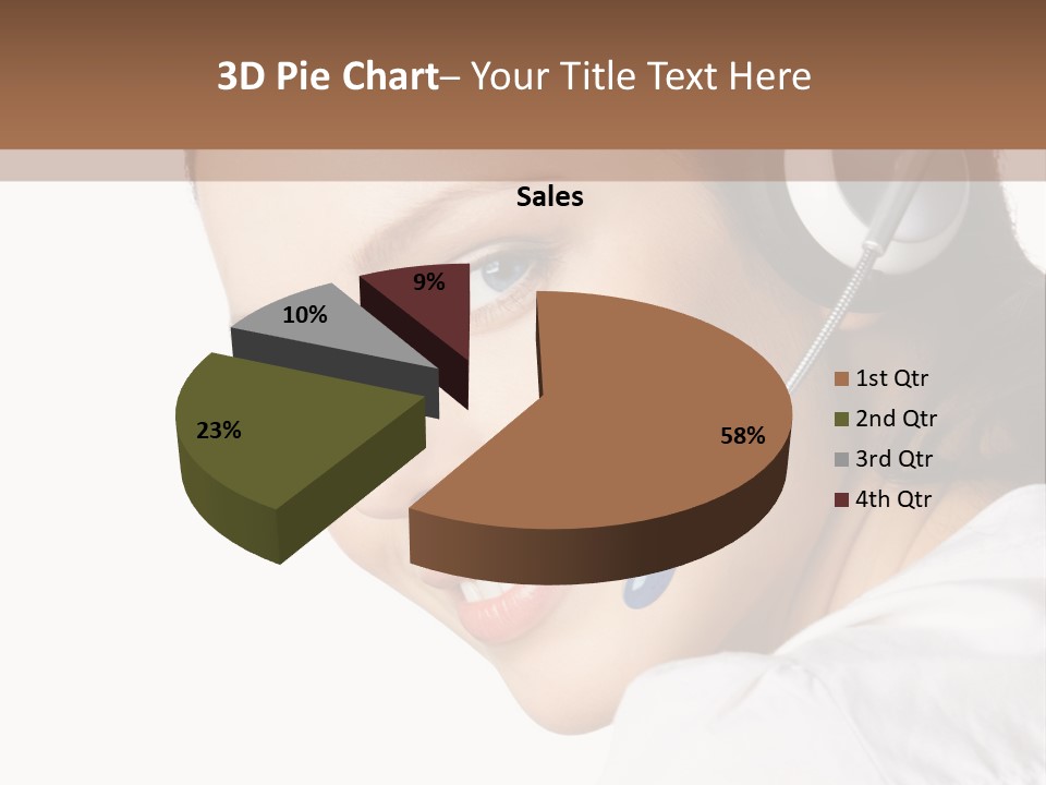 Headphones Business Cutout PowerPoint Template