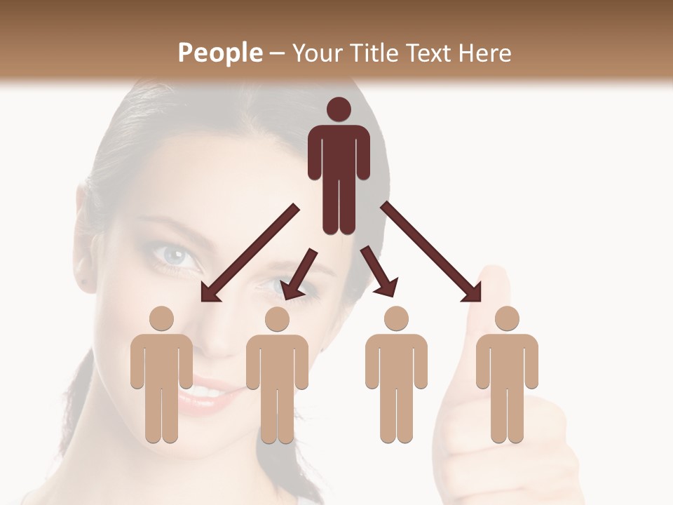 White Background Showing People PowerPoint Template