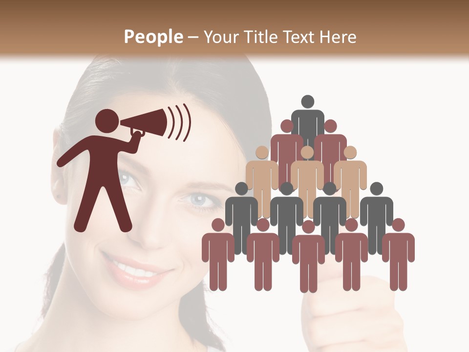 White Background Showing People PowerPoint Template