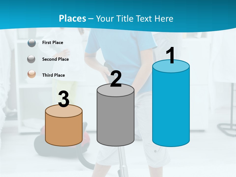 Home Cleaner Boy PowerPoint Template