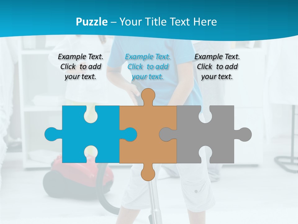 Home Cleaner Boy PowerPoint Template