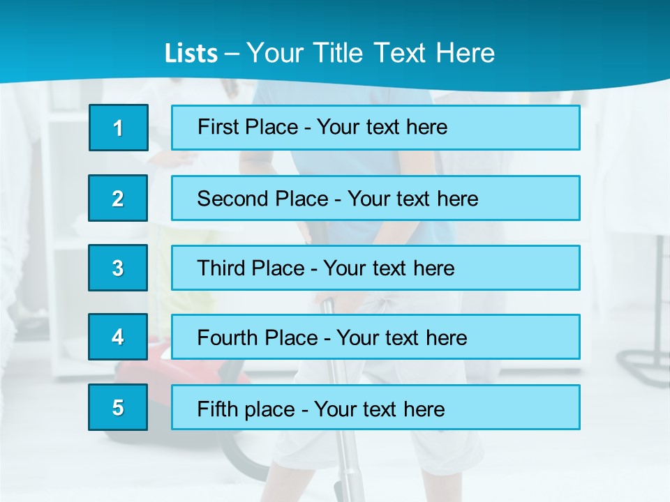 Home Cleaner Boy PowerPoint Template