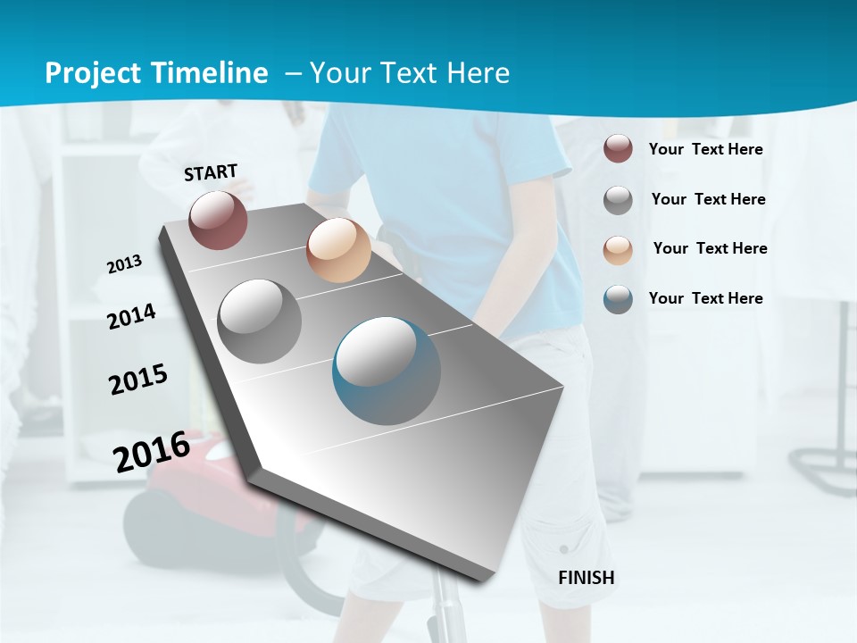 Home Cleaner Boy PowerPoint Template