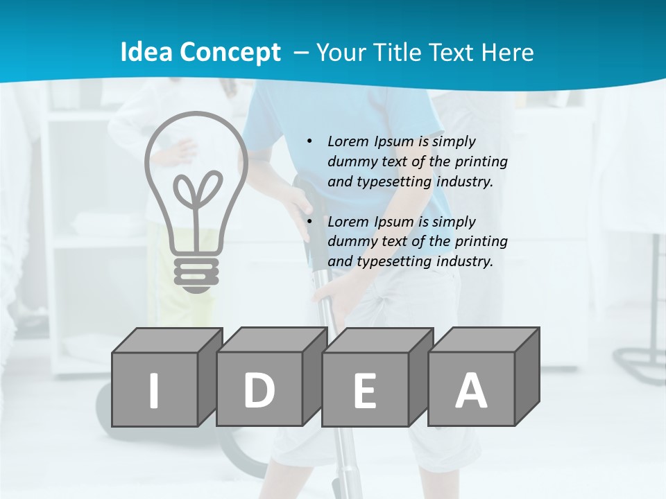 Home Cleaner Boy PowerPoint Template