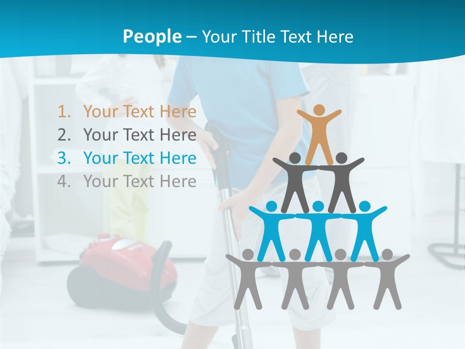 Home Cleaner Boy PowerPoint Template