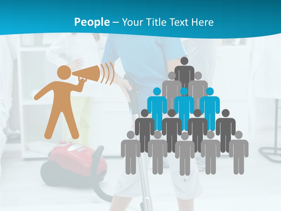 Home Cleaner Boy PowerPoint Template