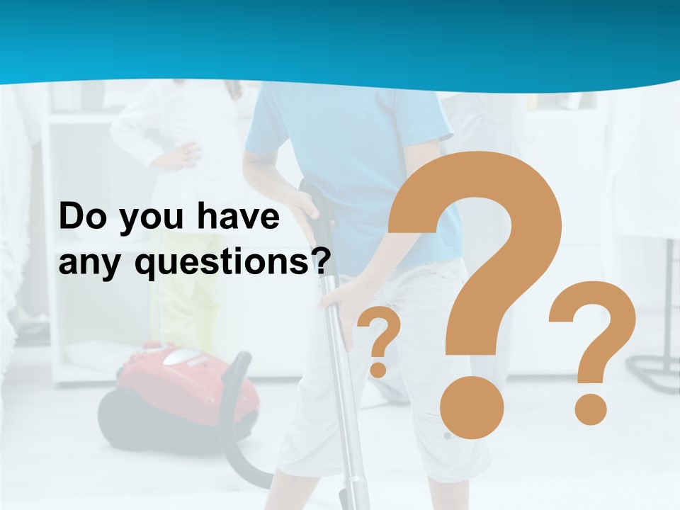 Home Cleaner Boy PowerPoint Template