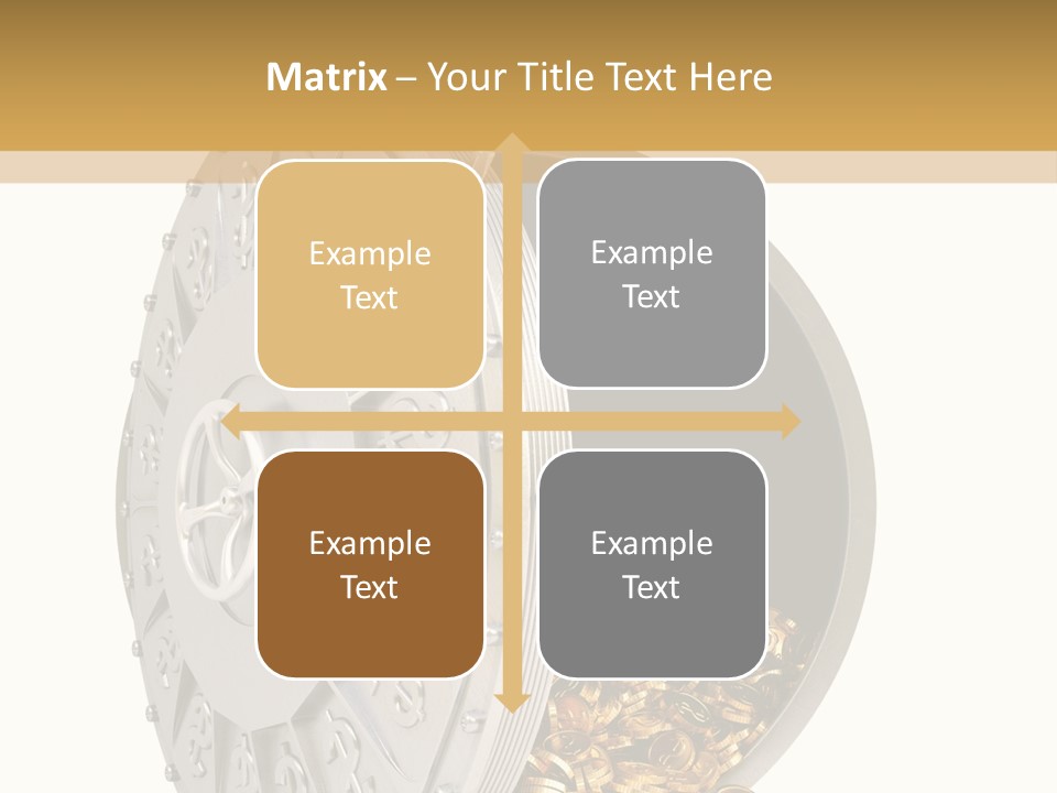 System Lock Gold PowerPoint Template