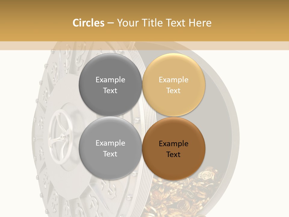 System Lock Gold PowerPoint Template