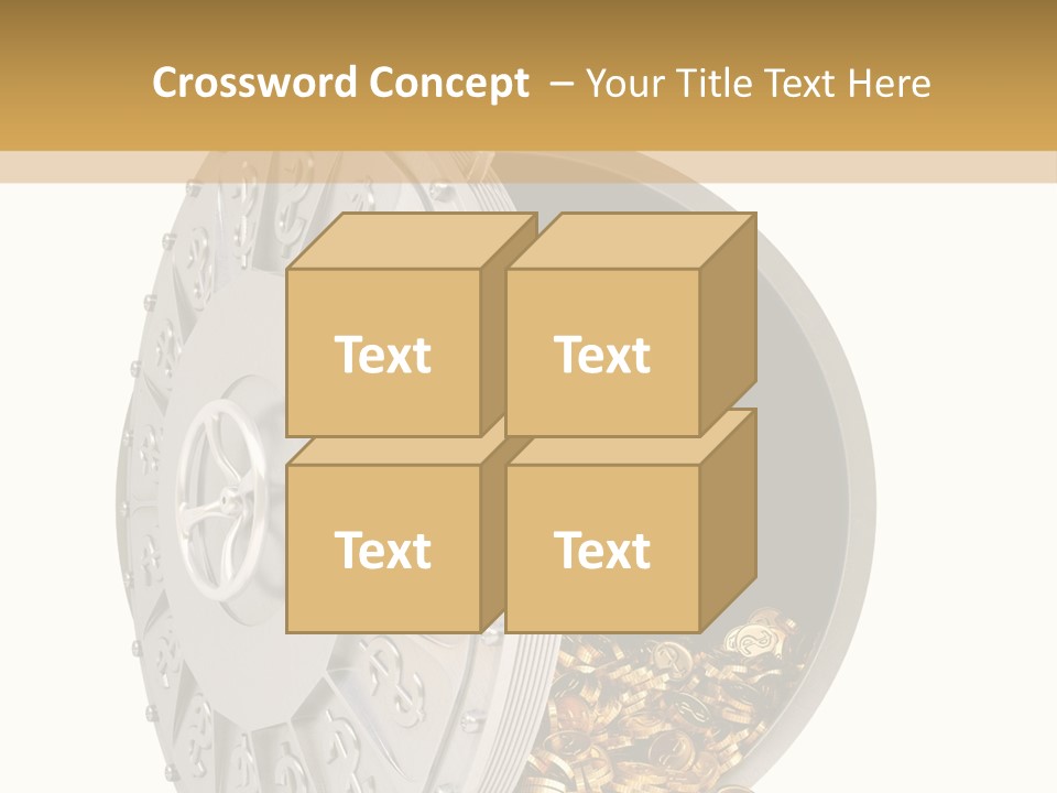 System Lock Gold PowerPoint Template