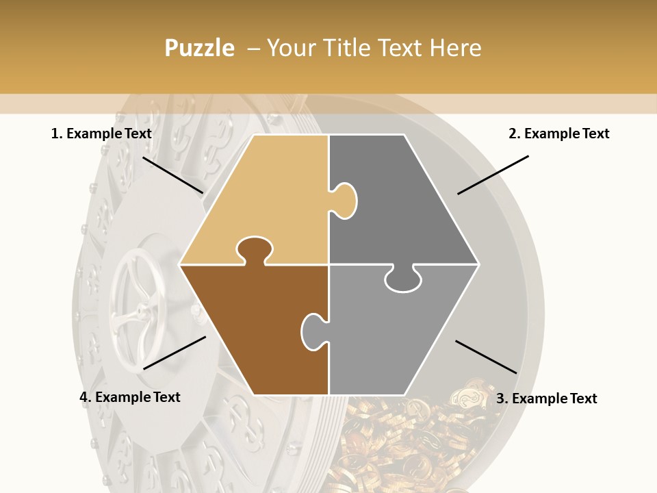 System Lock Gold PowerPoint Template