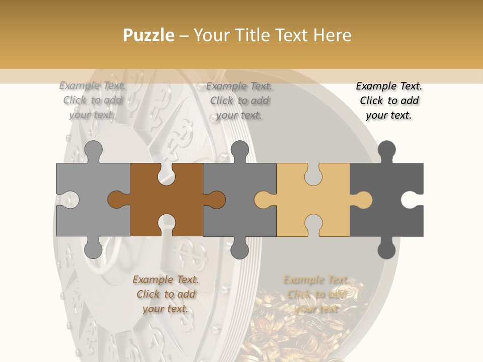 System Lock Gold PowerPoint Template