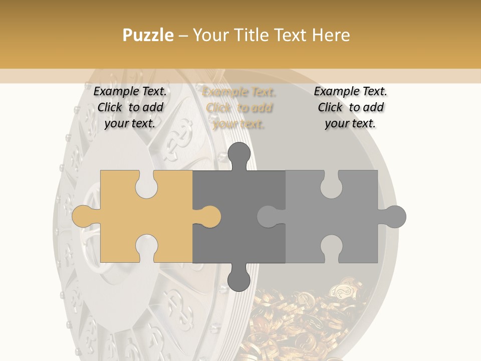 System Lock Gold PowerPoint Template