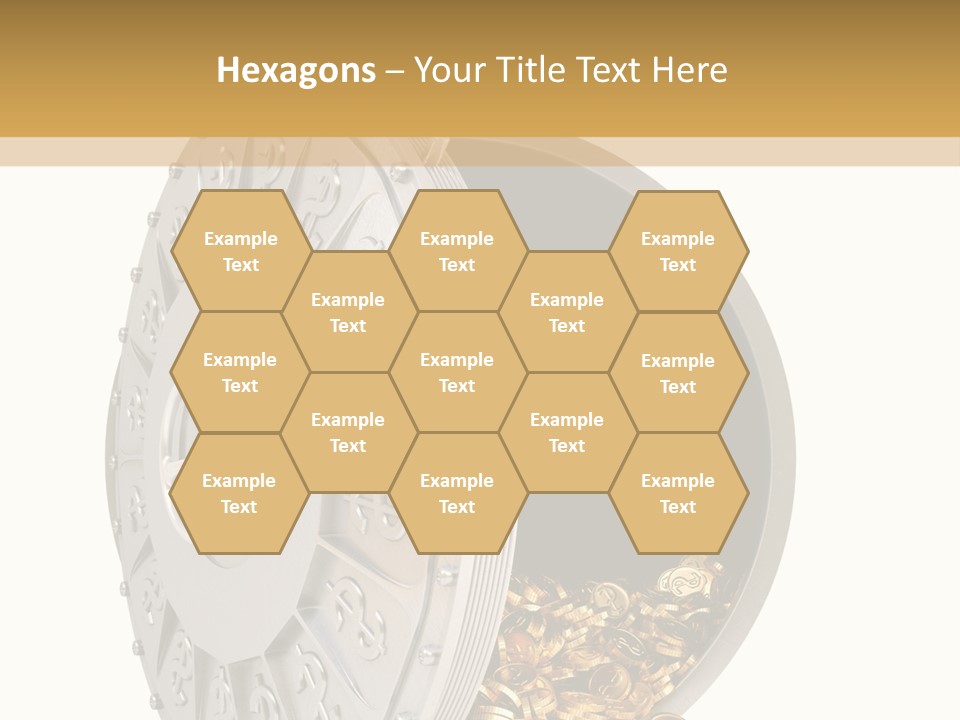 System Lock Gold PowerPoint Template