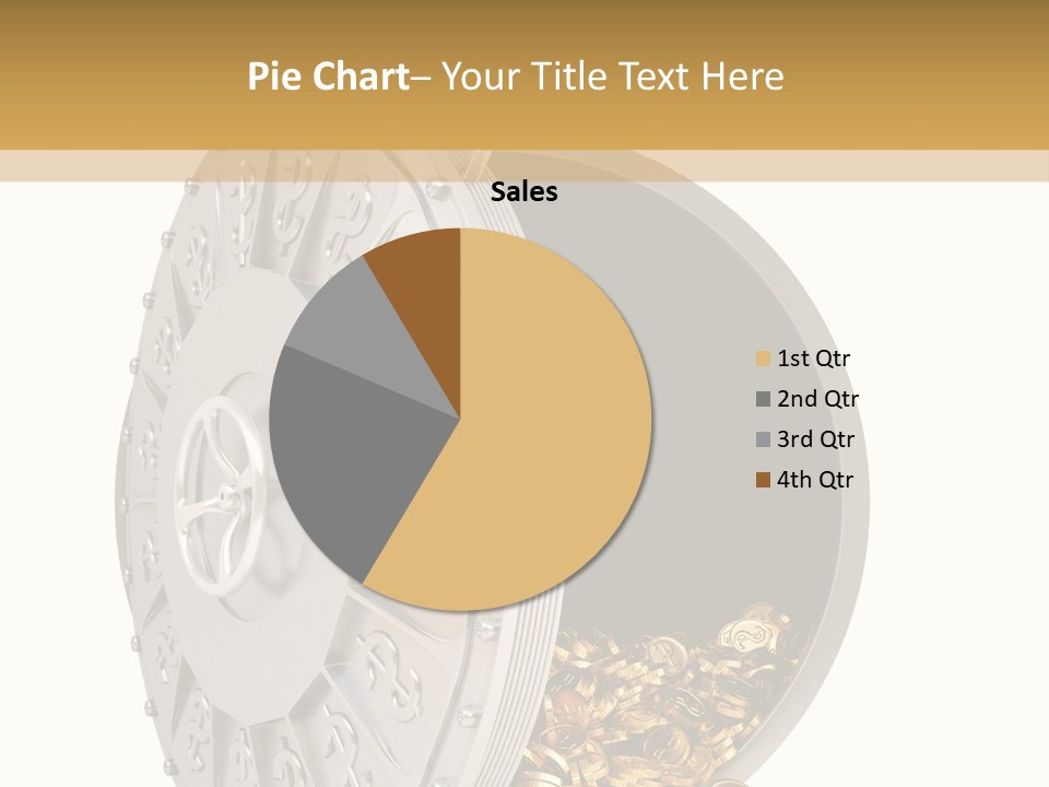 System Lock Gold PowerPoint Template