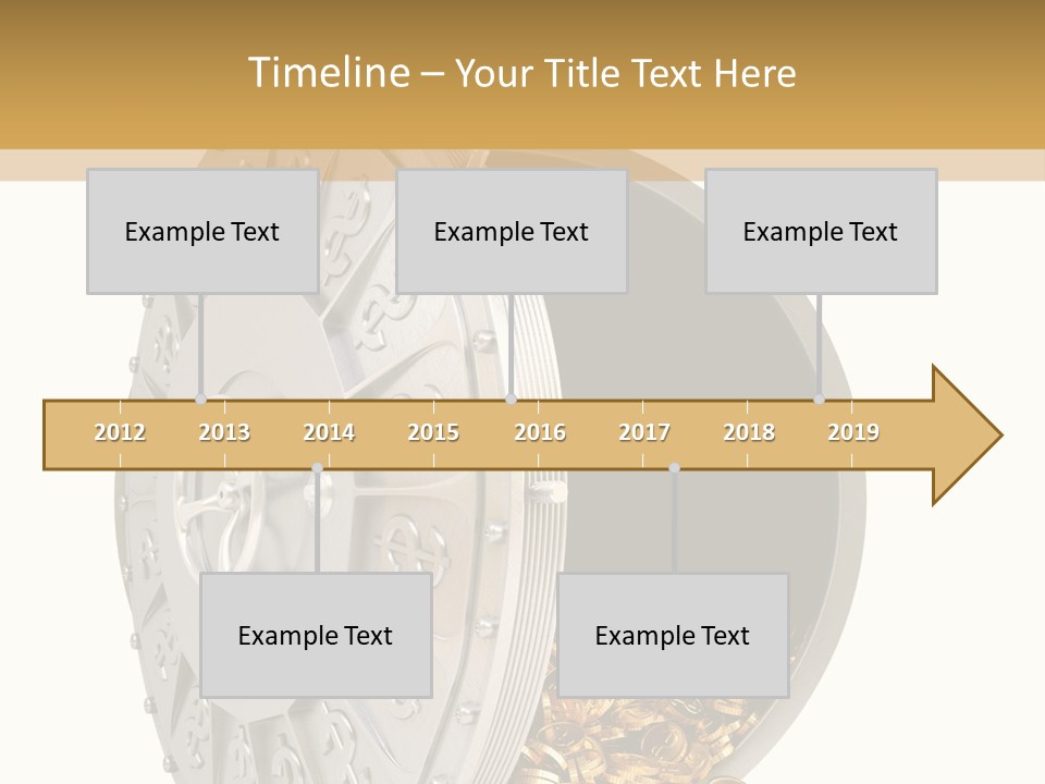 System Lock Gold PowerPoint Template