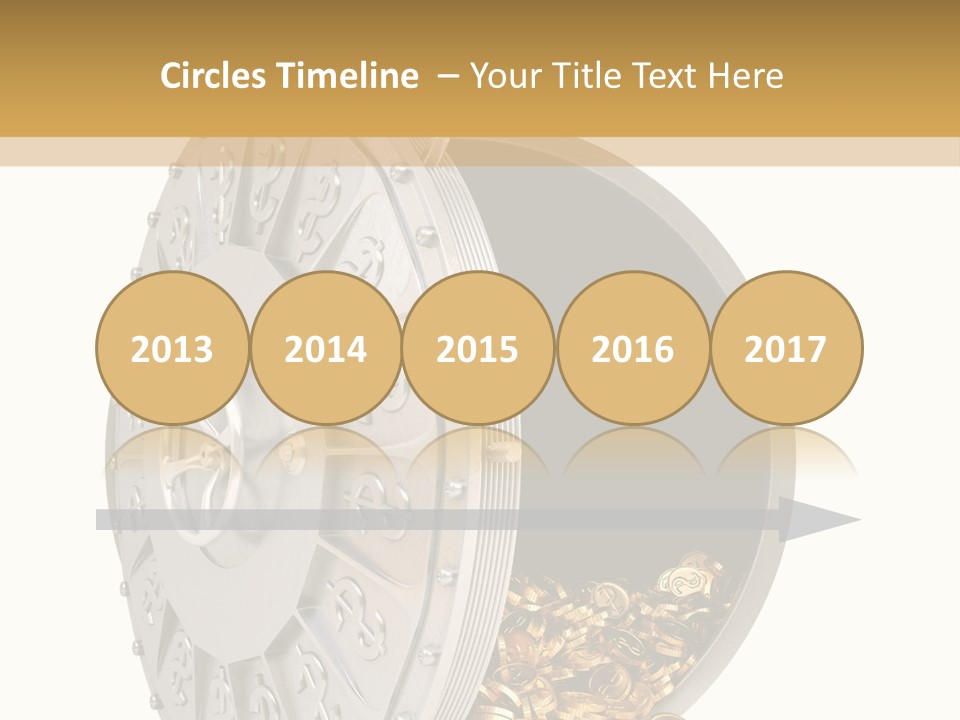 System Lock Gold PowerPoint Template