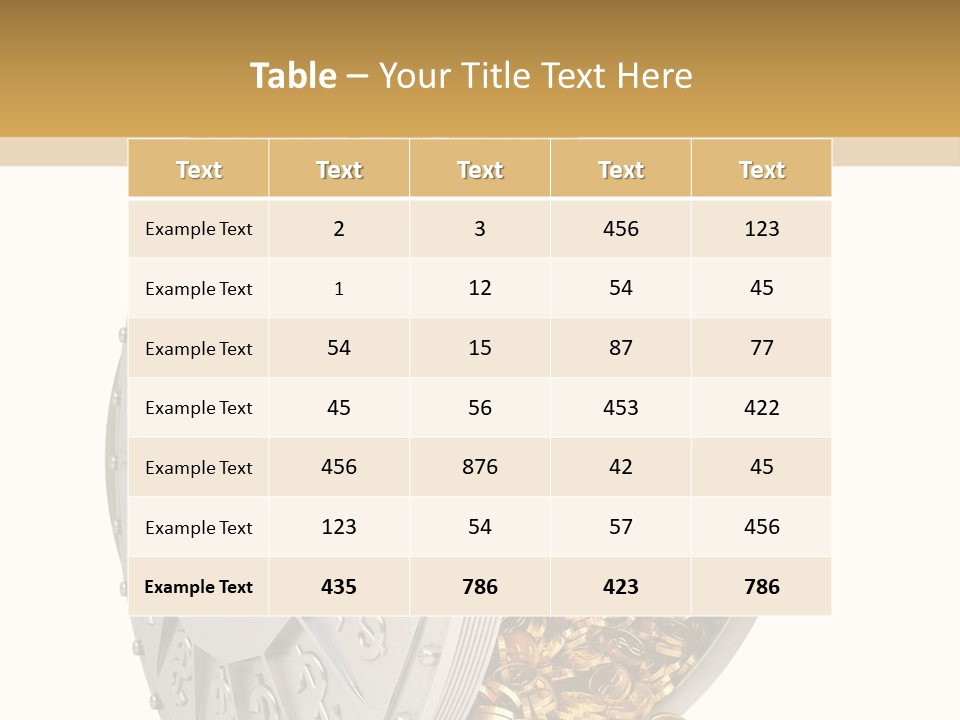 System Lock Gold PowerPoint Template