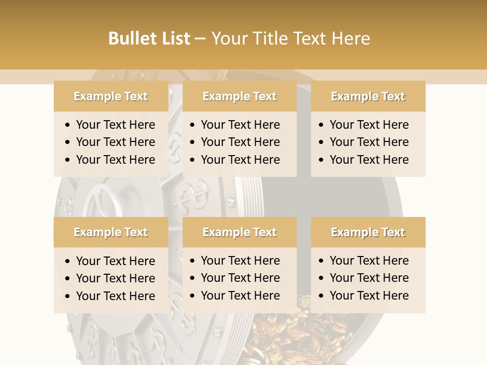 System Lock Gold PowerPoint Template