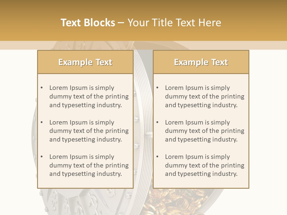 System Lock Gold PowerPoint Template