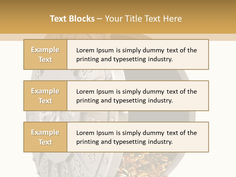 System Lock Gold PowerPoint Template