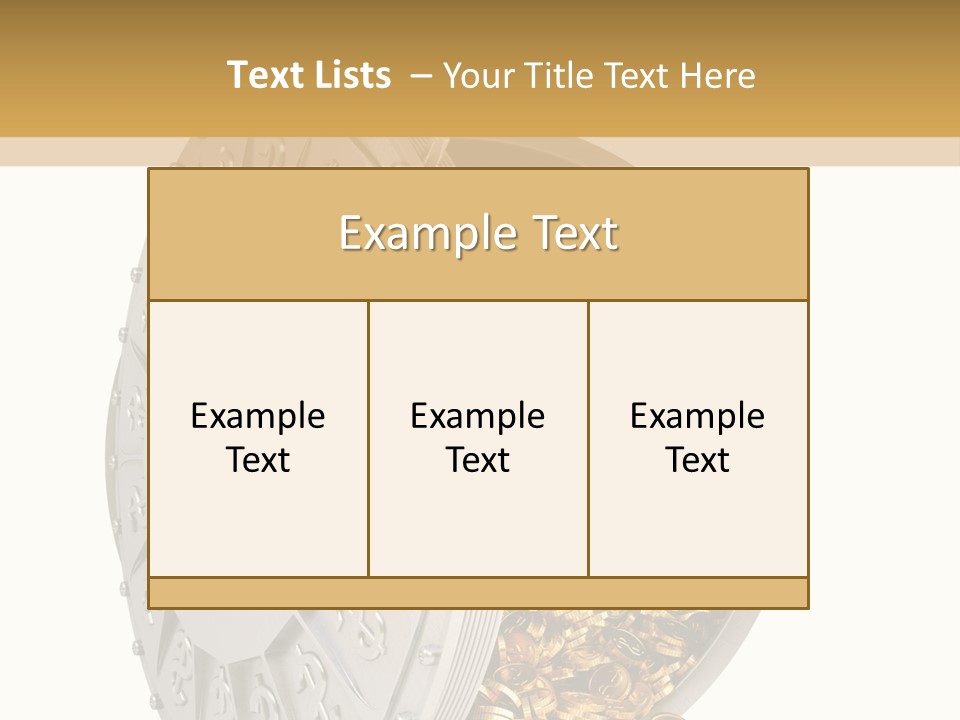 System Lock Gold PowerPoint Template