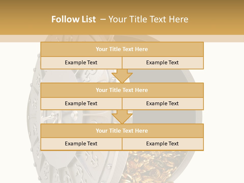 System Lock Gold PowerPoint Template