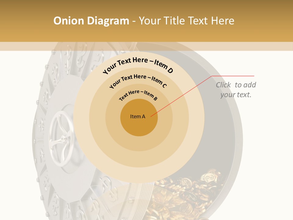 System Lock Gold PowerPoint Template