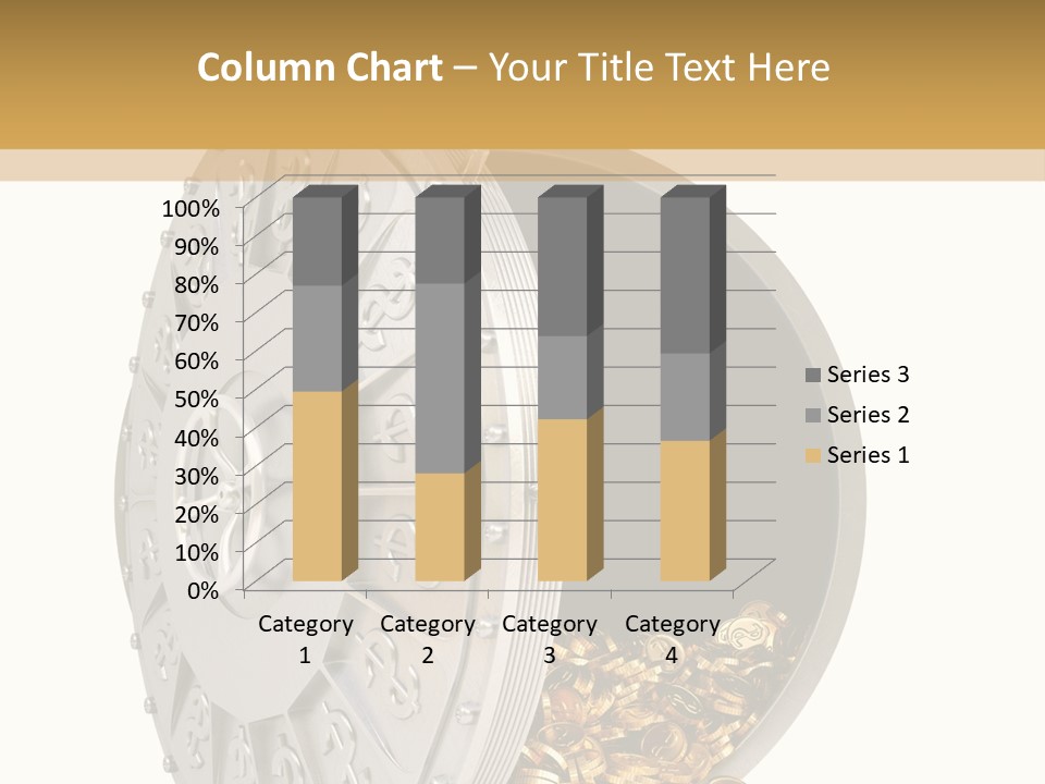 System Lock Gold PowerPoint Template