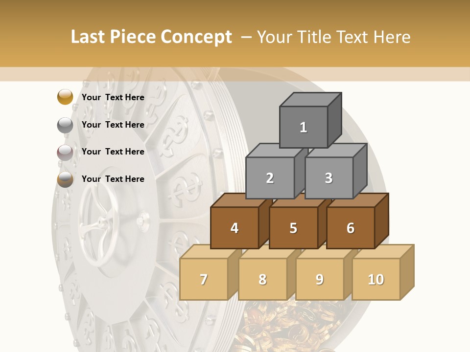 System Lock Gold PowerPoint Template