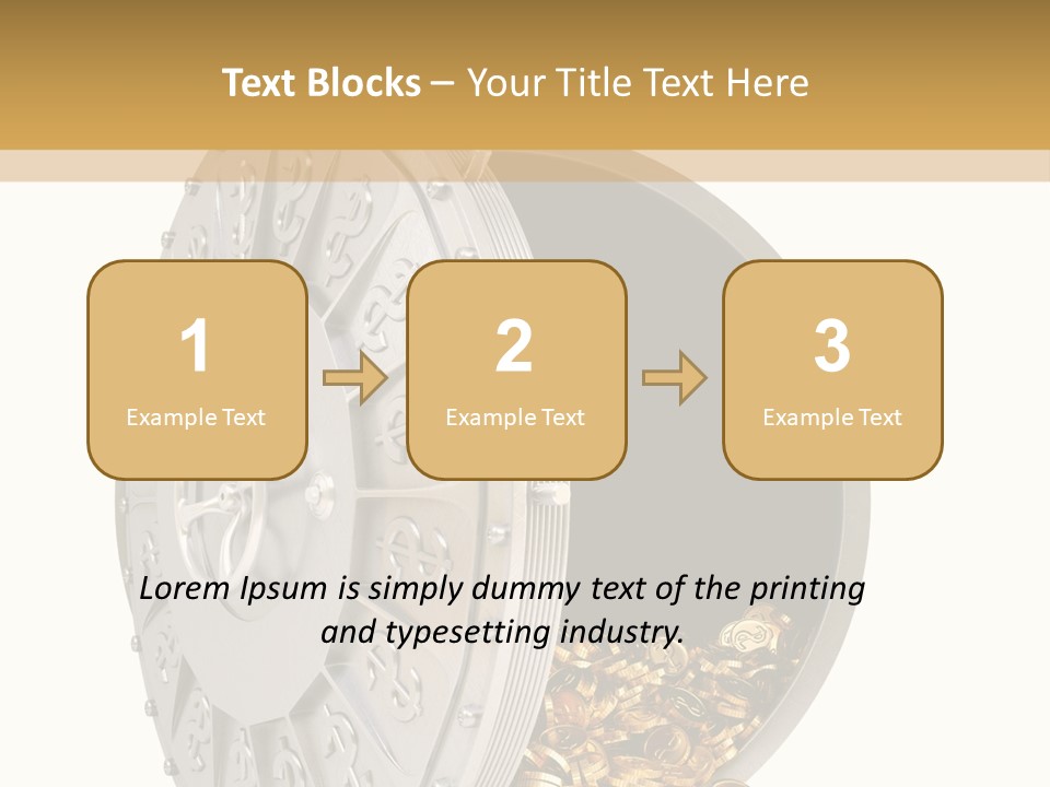 System Lock Gold PowerPoint Template