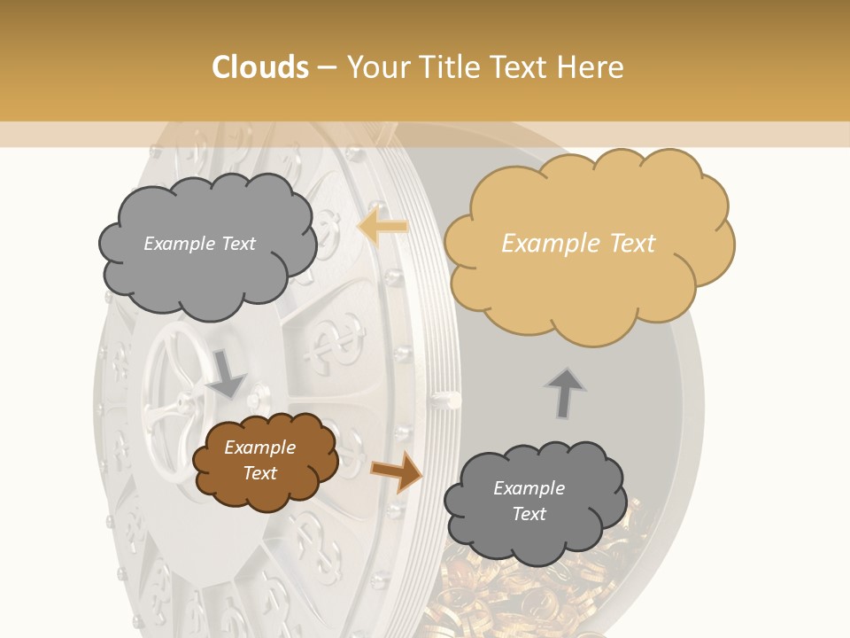 System Lock Gold PowerPoint Template